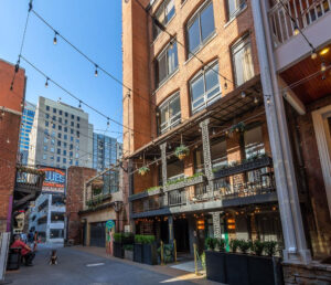 printers alley lofts front entrance nashville tn